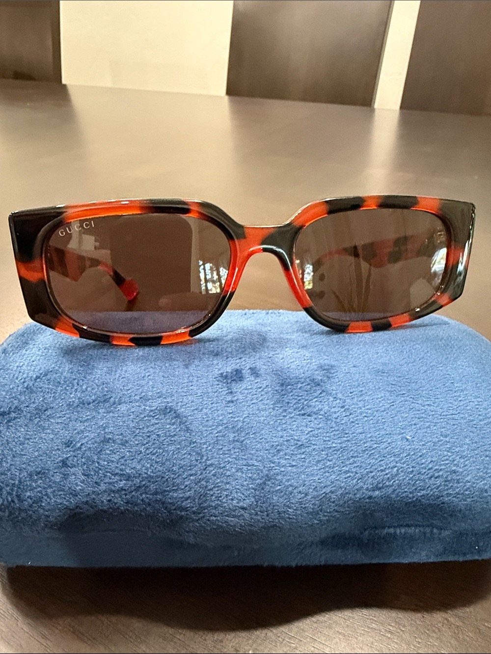 Gucci GG1534S Tortoise Sunglasses Gold Double G Logo 006 - Picture 2 of 9